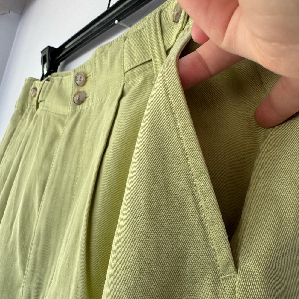 Madewell Tall Harlow Wide-Leg Pant NWT Pale Lemongrass Linen Lyocell Blend - Picture 8 of 12